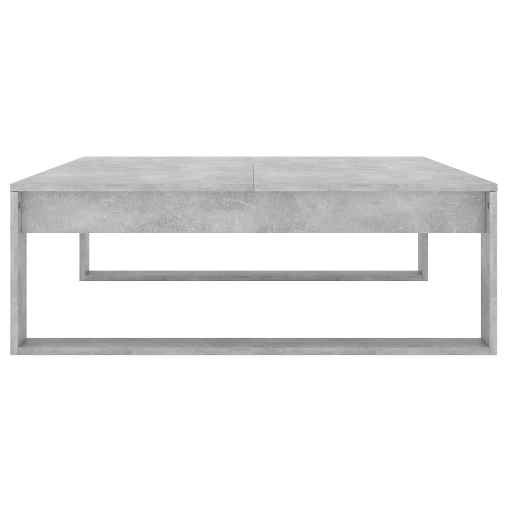 vidaXL Mesa de centro madera de ingeniería gris hormigón 100x100x35 cm