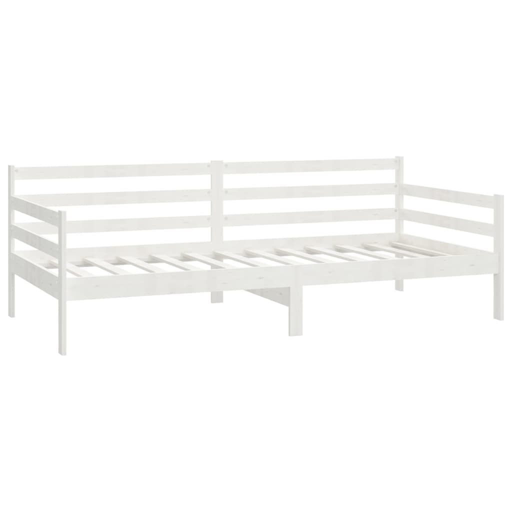 vidaXL Sofá cama sin colchón madera maciza de pino blanco 90x200 cm