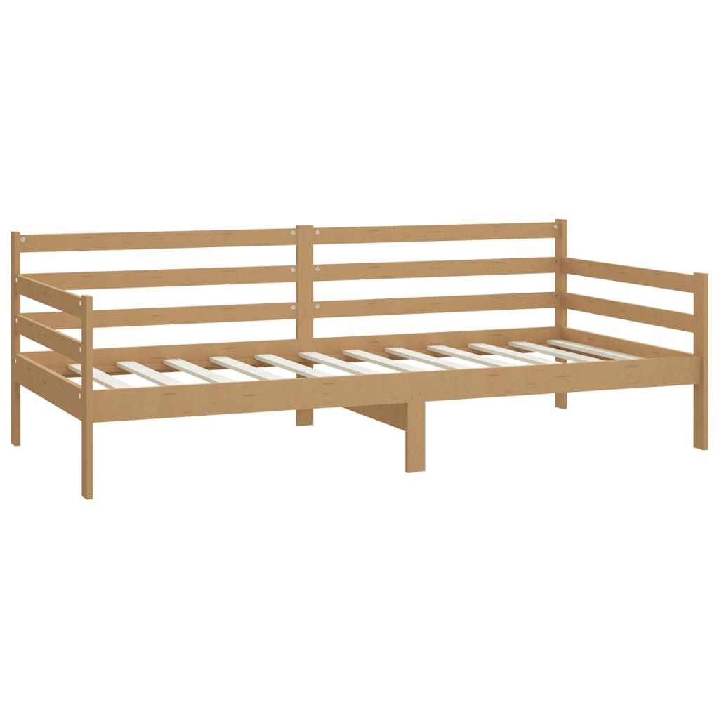 vidaXL Sofá cama sin colchón madera maciza pino marrón miel 90x200 cm