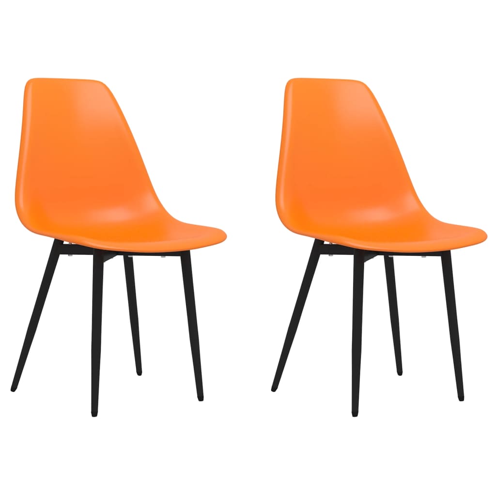 vidaXL Sillas de comedor 2 unidades PP naranja