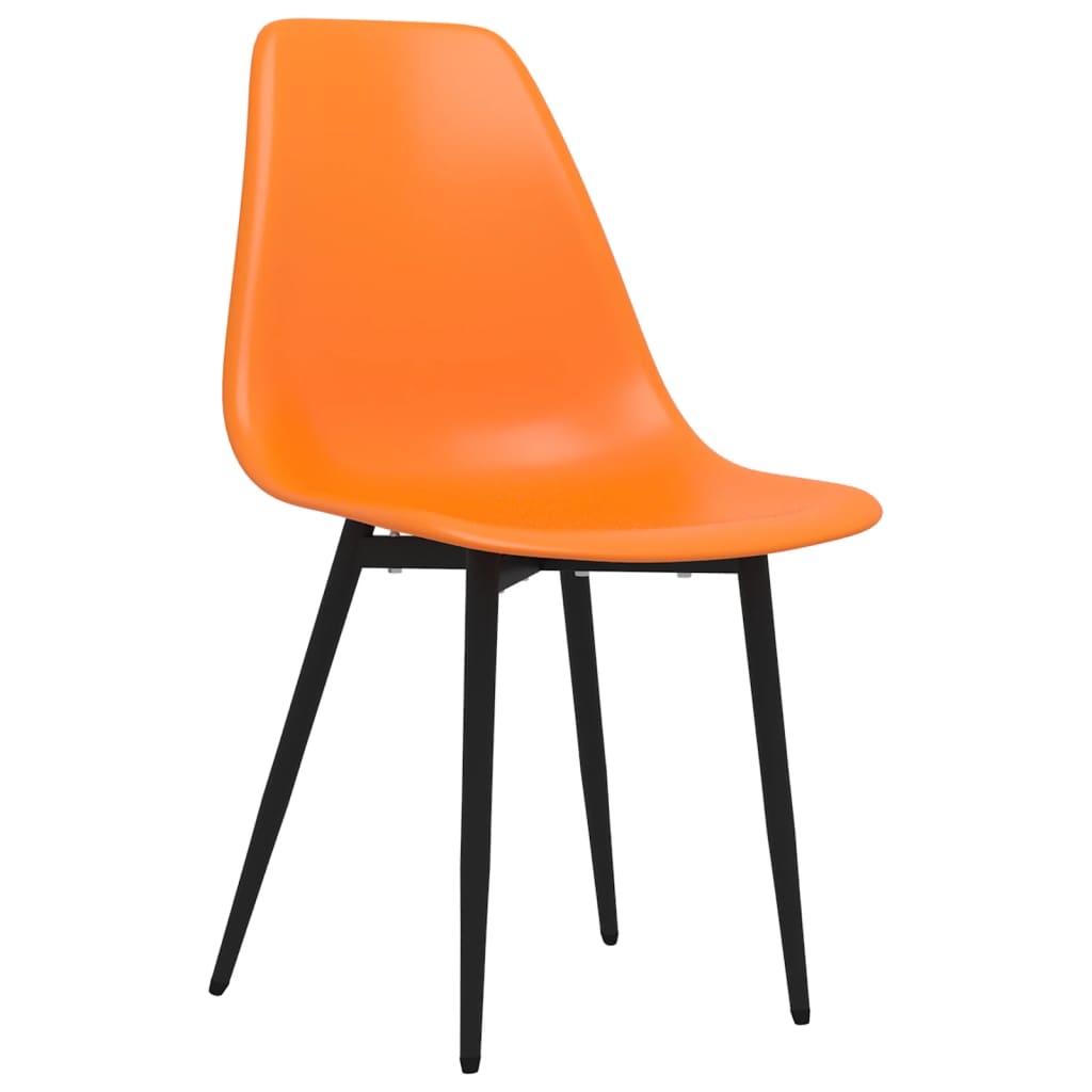 vidaXL Sillas de comedor 2 unidades PP naranja