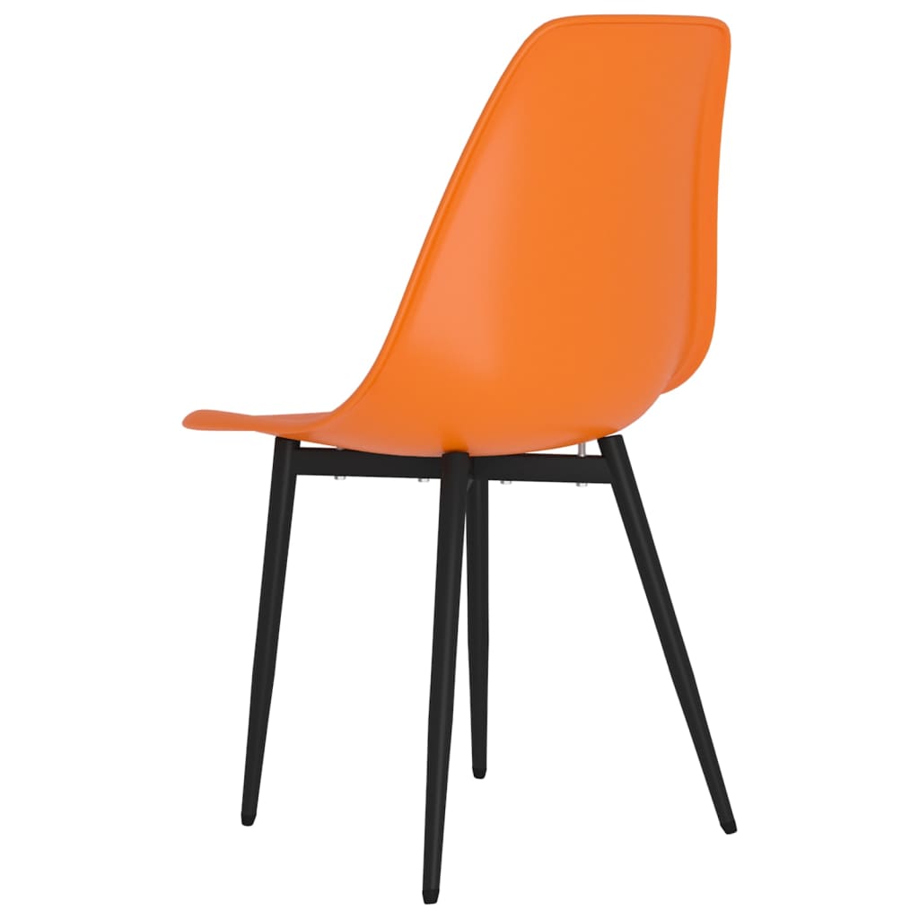 vidaXL Sillas de comedor 2 unidades PP naranja