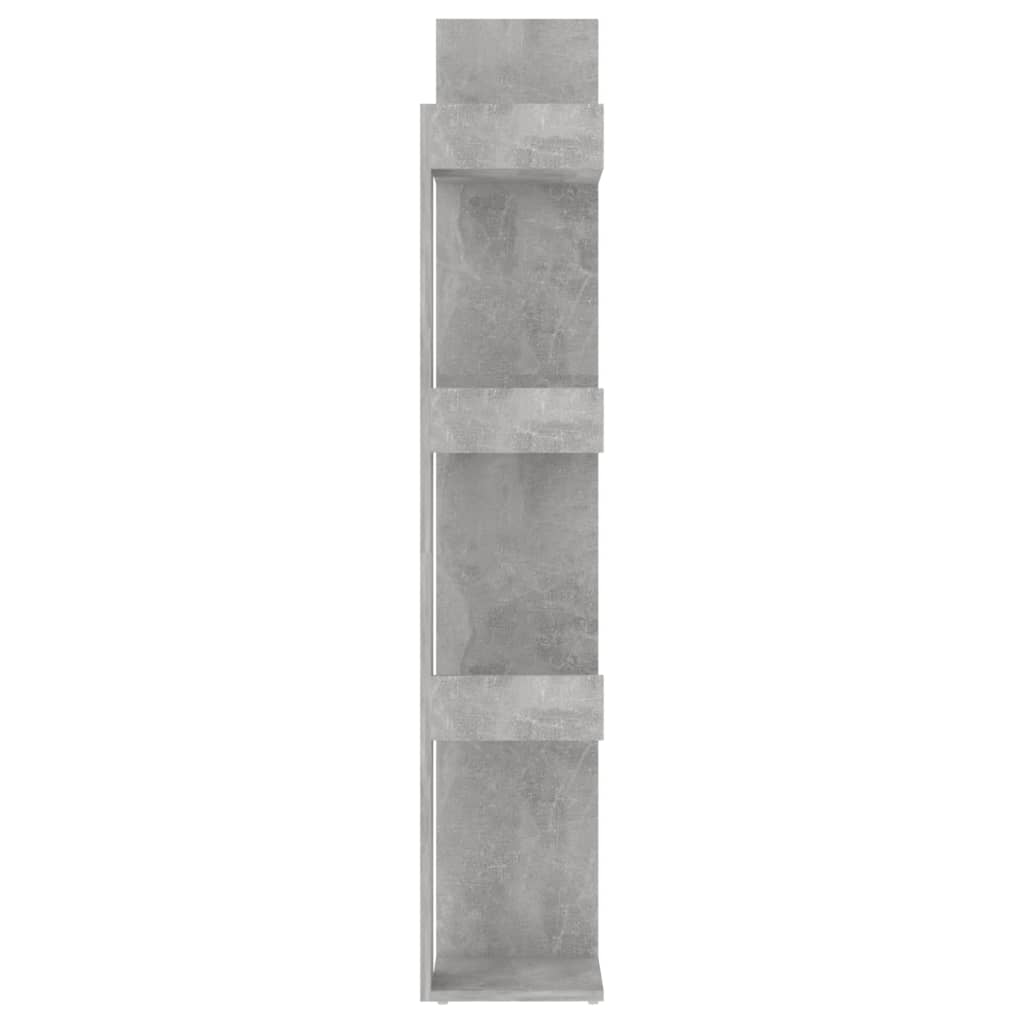 vidaXL Librería de madera contrachapada gris hormigón 86x25,5x140 cm