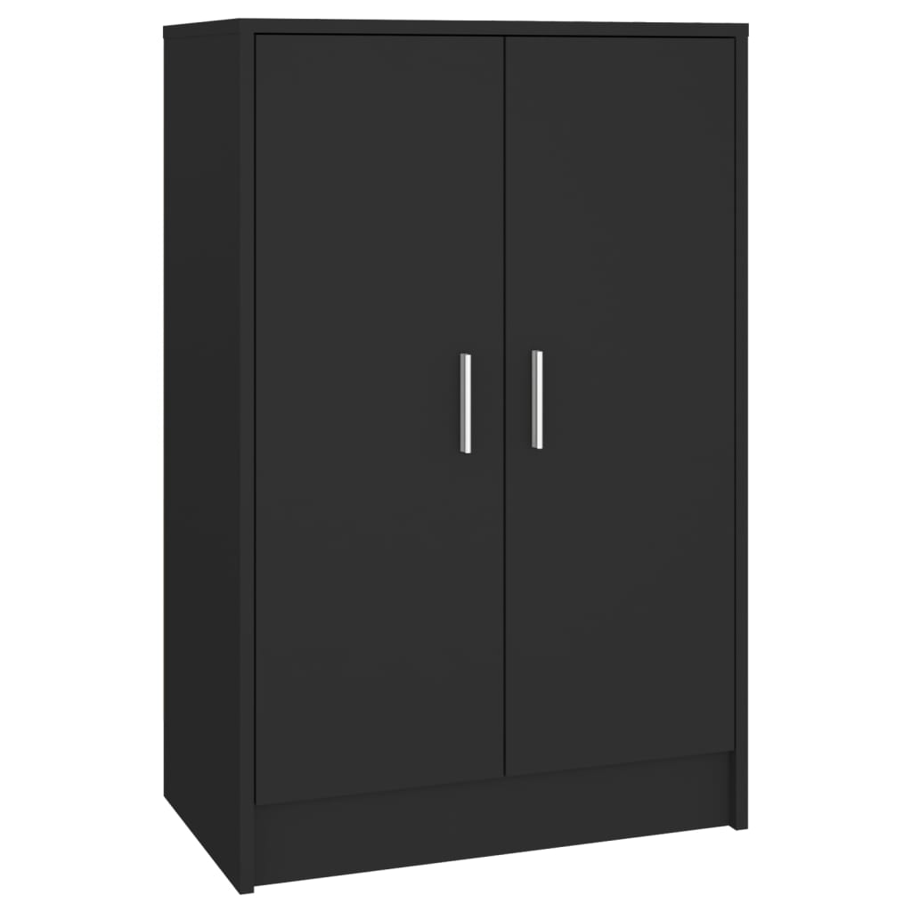 vidaXL Mueble zapatero madera de ingeniería negro 60x35x92 cm