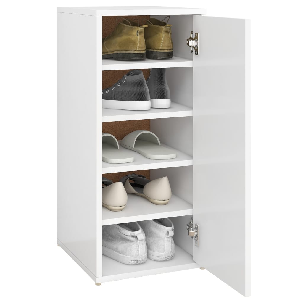 vidaXL Mueble zapatero de aglomerado blanco 32x35x70 cm