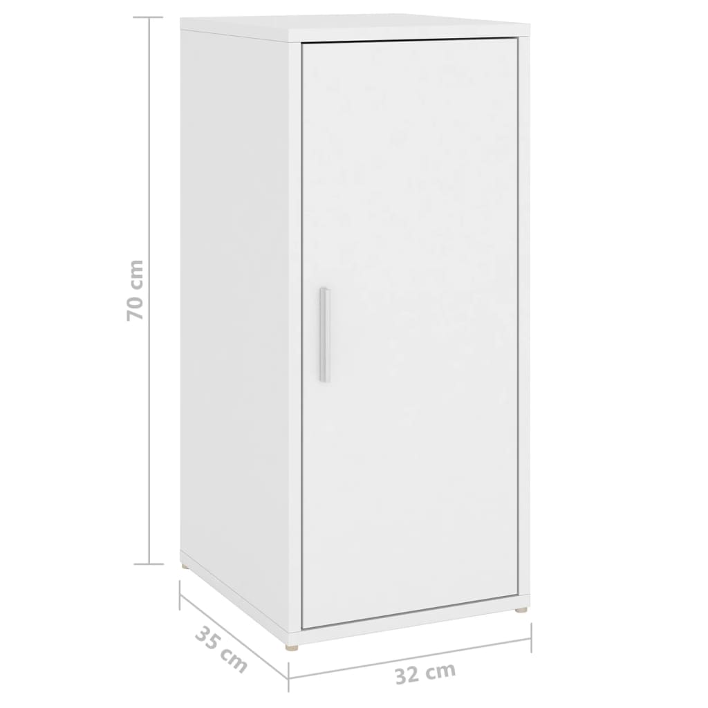 vidaXL Mueble zapatero de aglomerado blanco 32x35x70 cm