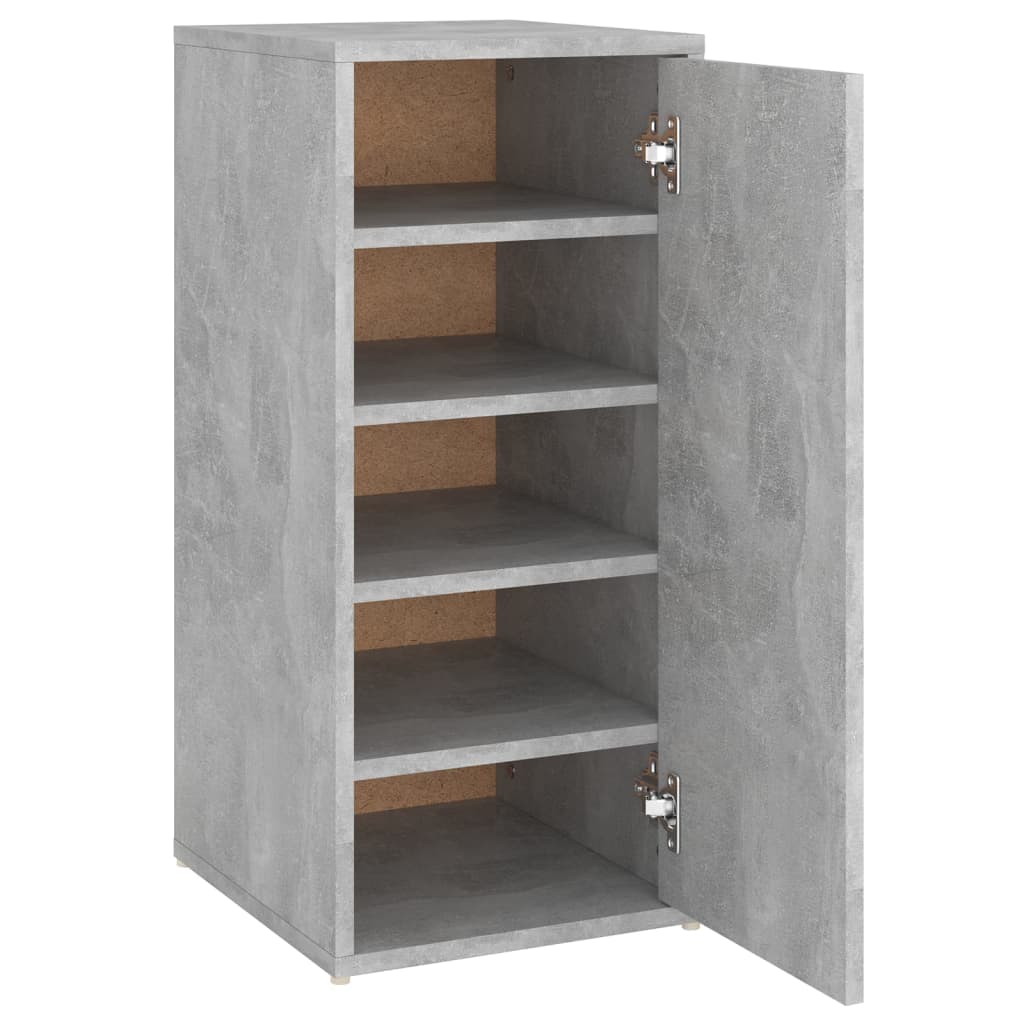 vidaXL Mueble zapatero madera de ingeniería gris hormigón 32x35x70 cm