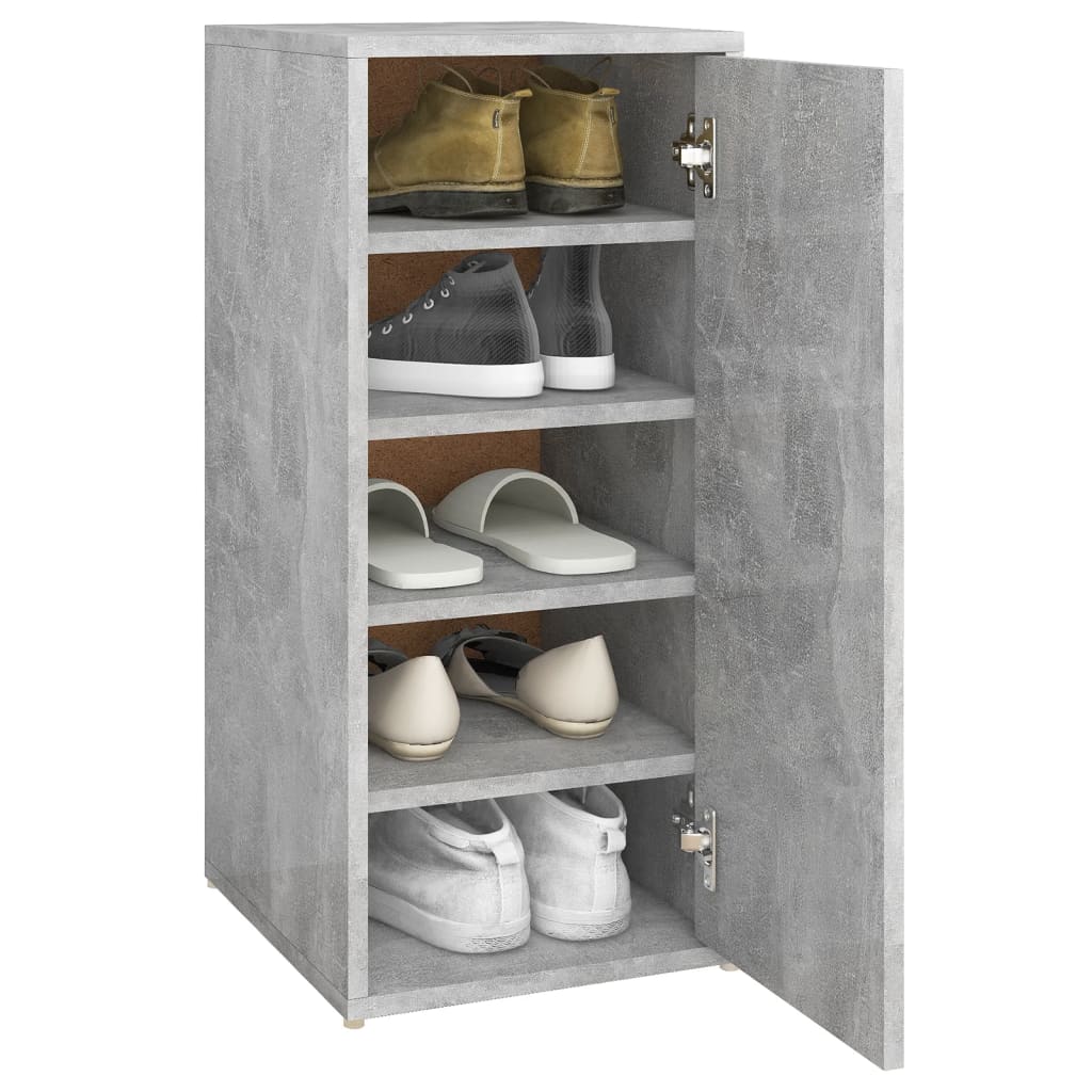 vidaXL Mueble zapatero madera de ingeniería gris hormigón 32x35x70 cm