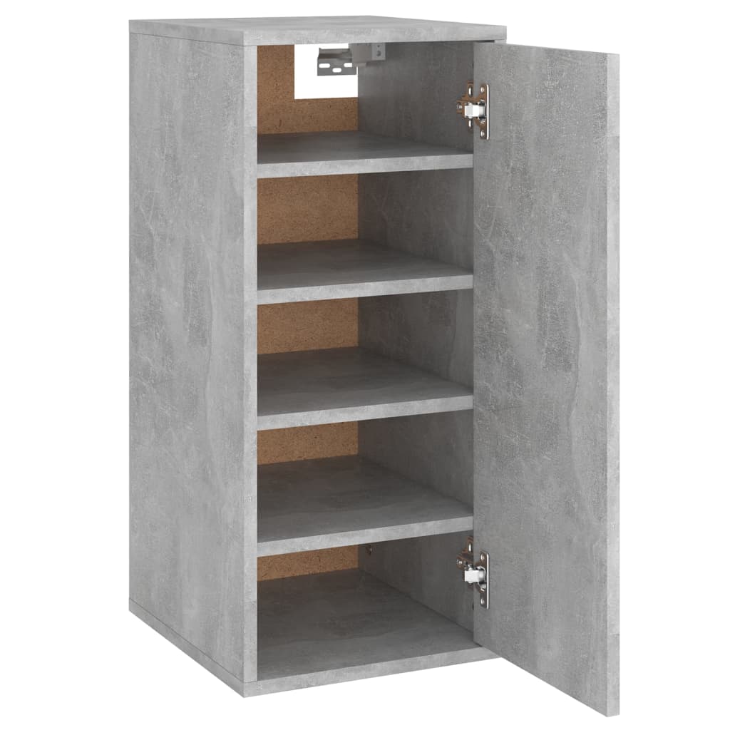 vidaXL Mueble zapatero madera de ingeniería gris hormigón 32x35x70 cm