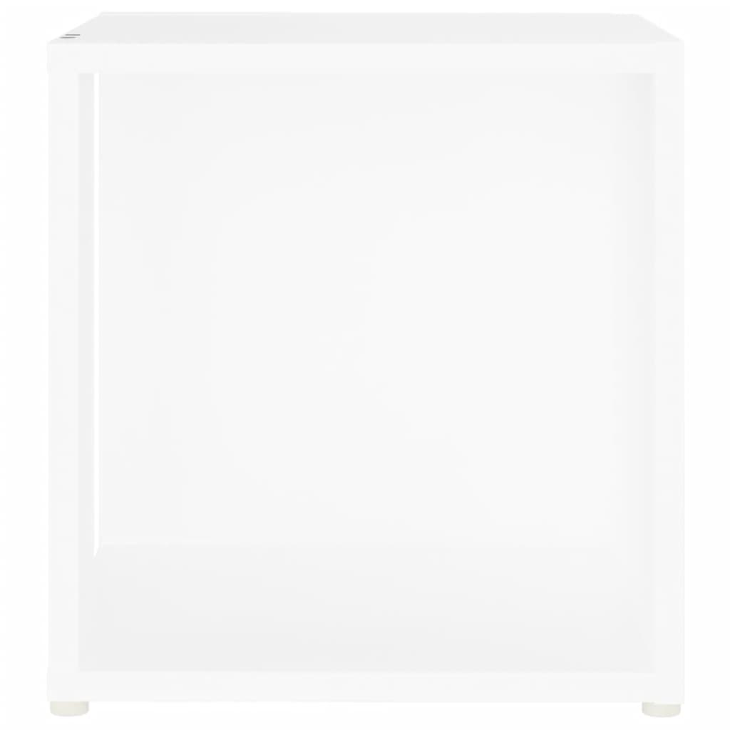 vidaXL Mesa auxiliar de madera contrachapada blanco 33x33x34,5 cm