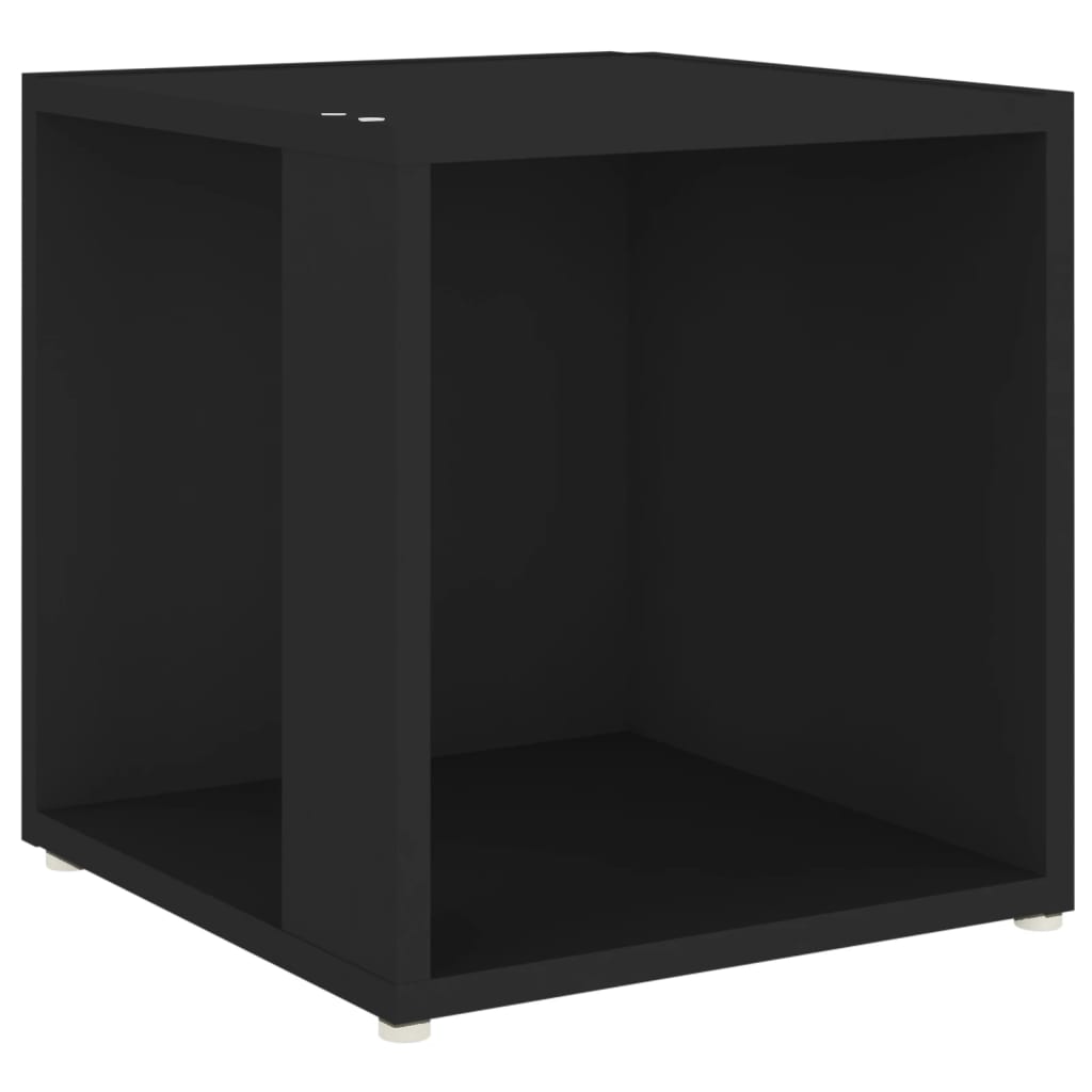 vidaXL Mesa auxiliar madera contrachapada negro 33x33x34,5 cm