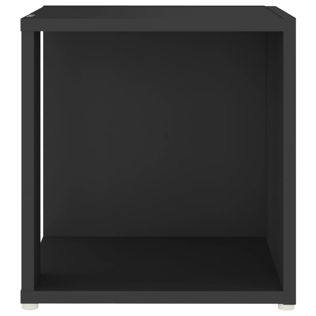 vidaXL Mesa auxiliar madera contrachapada negro 33x33x34,5 cm