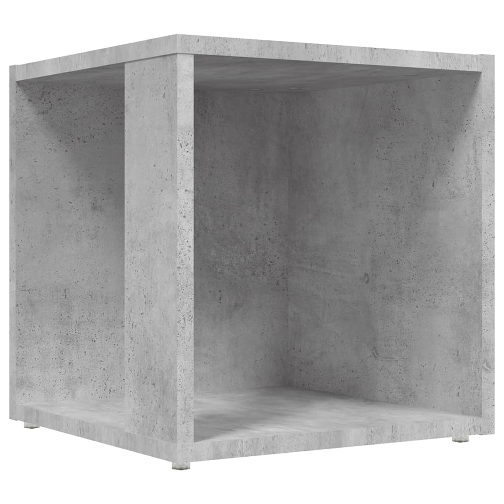 vidaXL Mesa auxiliar madera contrachapada gris hormigón 33x33x34,5 cm