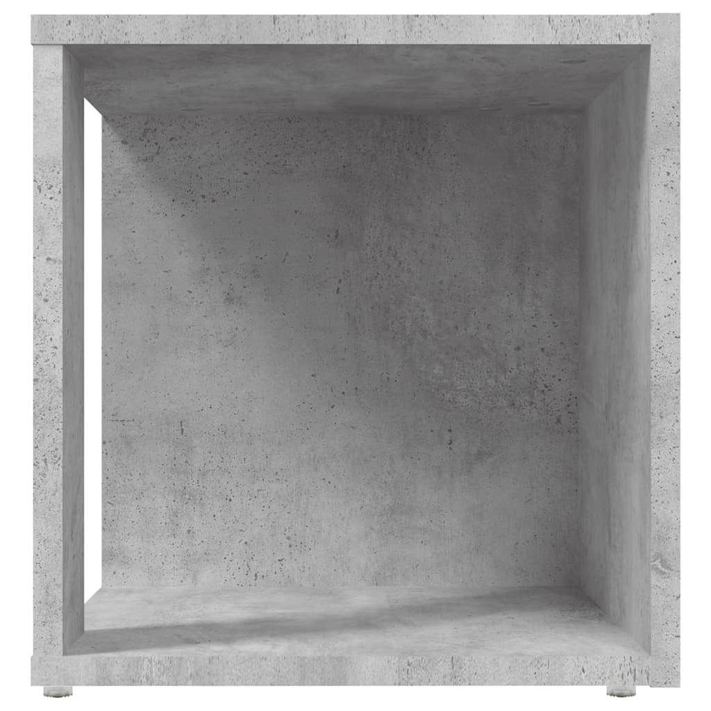 vidaXL Mesa auxiliar madera contrachapada gris hormigón 33x33x34,5 cm