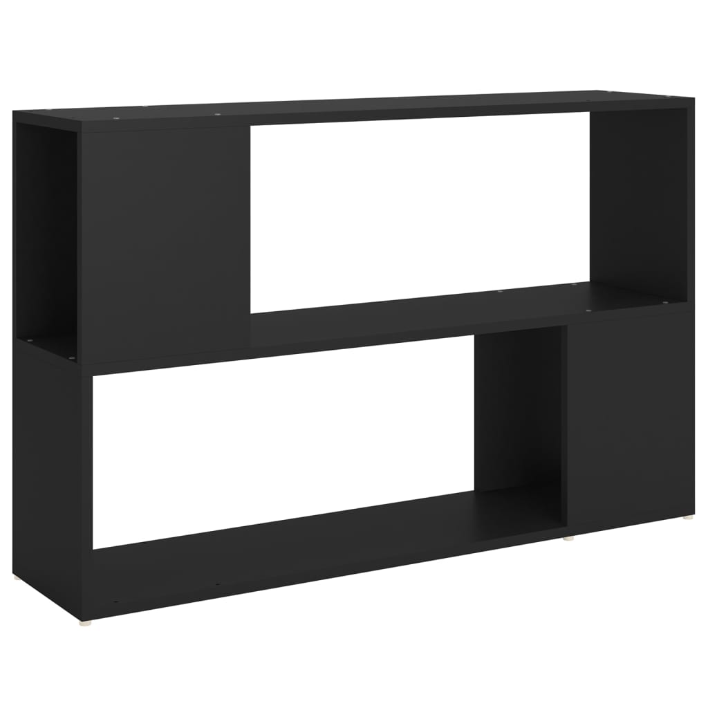 vidaXL Librería de madera contrachapada negro 100x24x63 cm