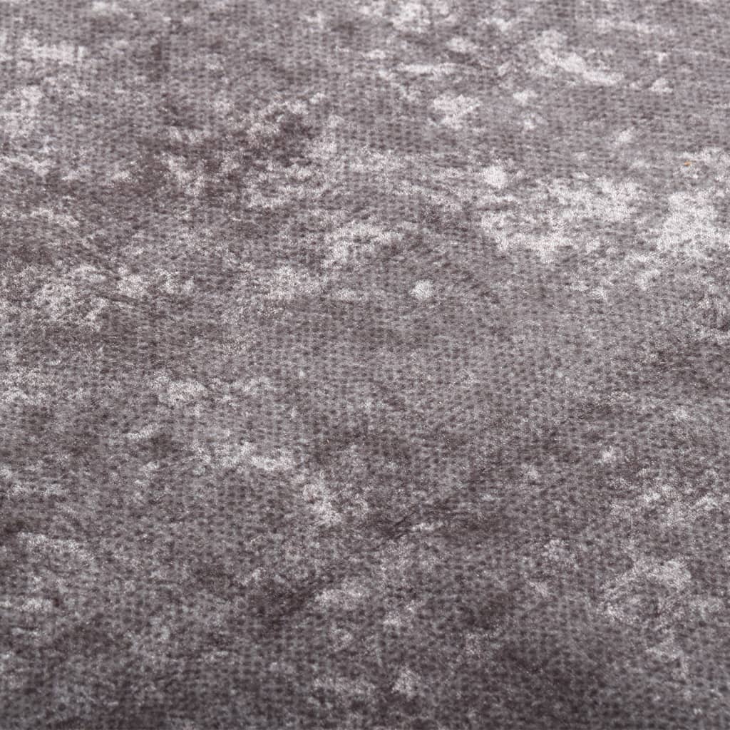 vidaXL Alfombra lavable antideslizante gris 160x230 cm