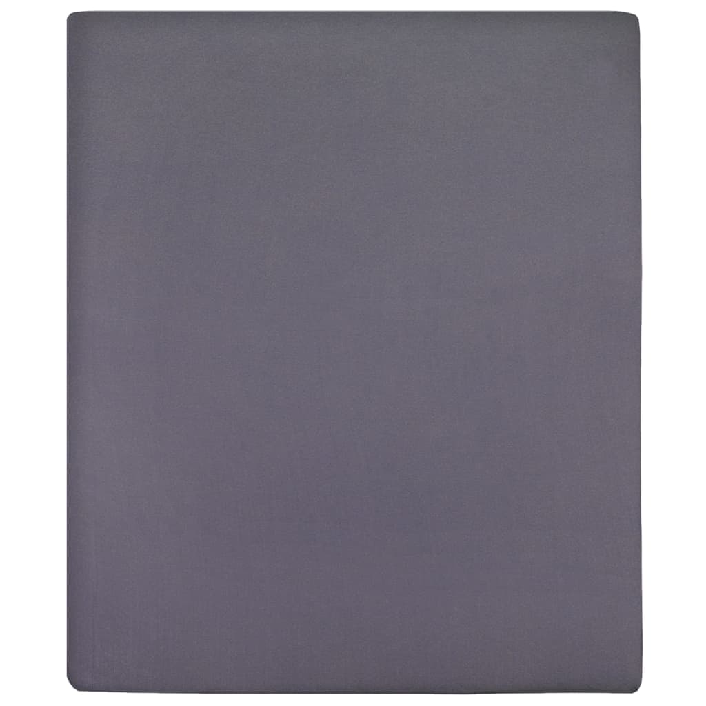 vidaXL Sábanas bajeras jersey 2 uds algodón gris antracita 90x200 cm