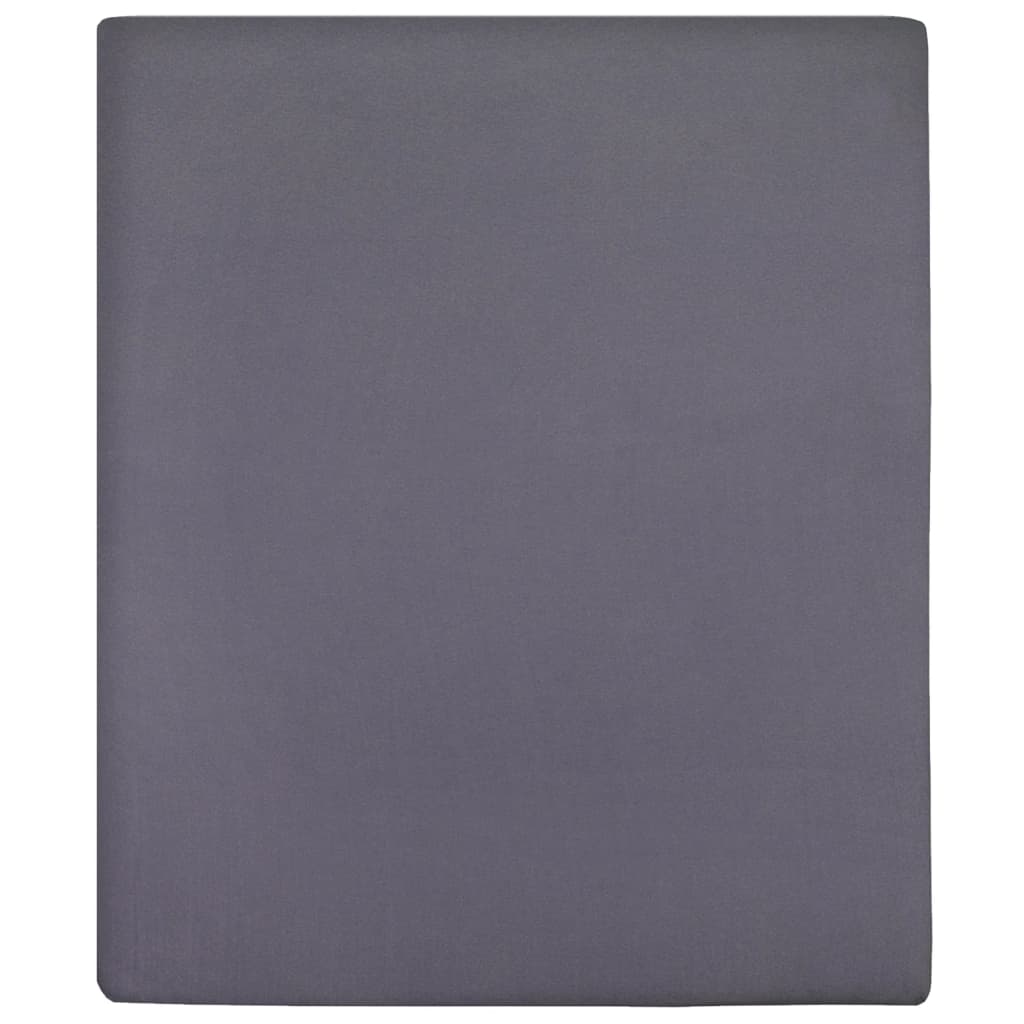 vidaXL Sábanas bajeras jersey 2 uds algodón gris antracita 180x200 cm