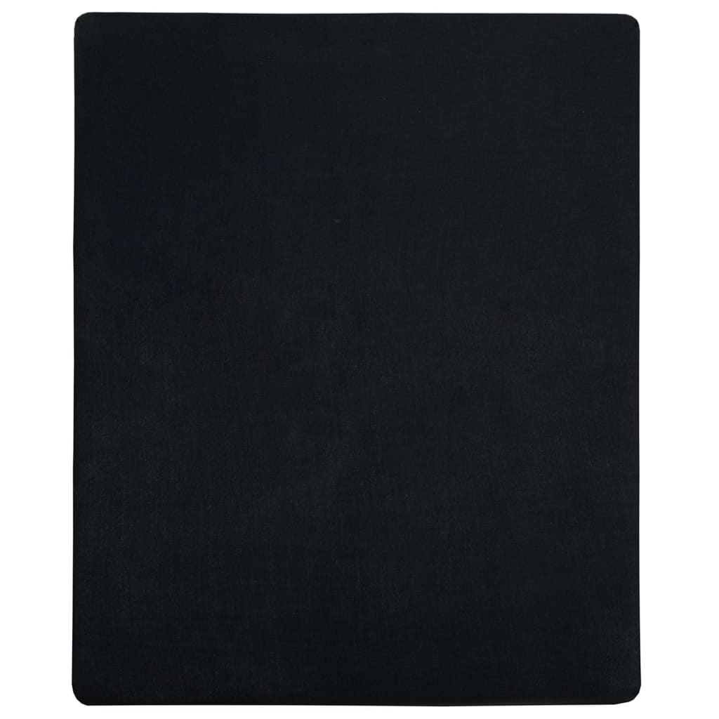 vidaXL Sábanas bajeras jersey 2 uds algodón negro 100x200 cm