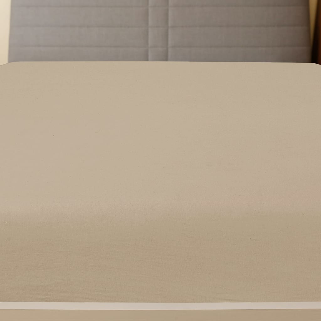 vidaXL Sábanas bajeras jersey 2 uds algodón gris taupe 90x200 cm