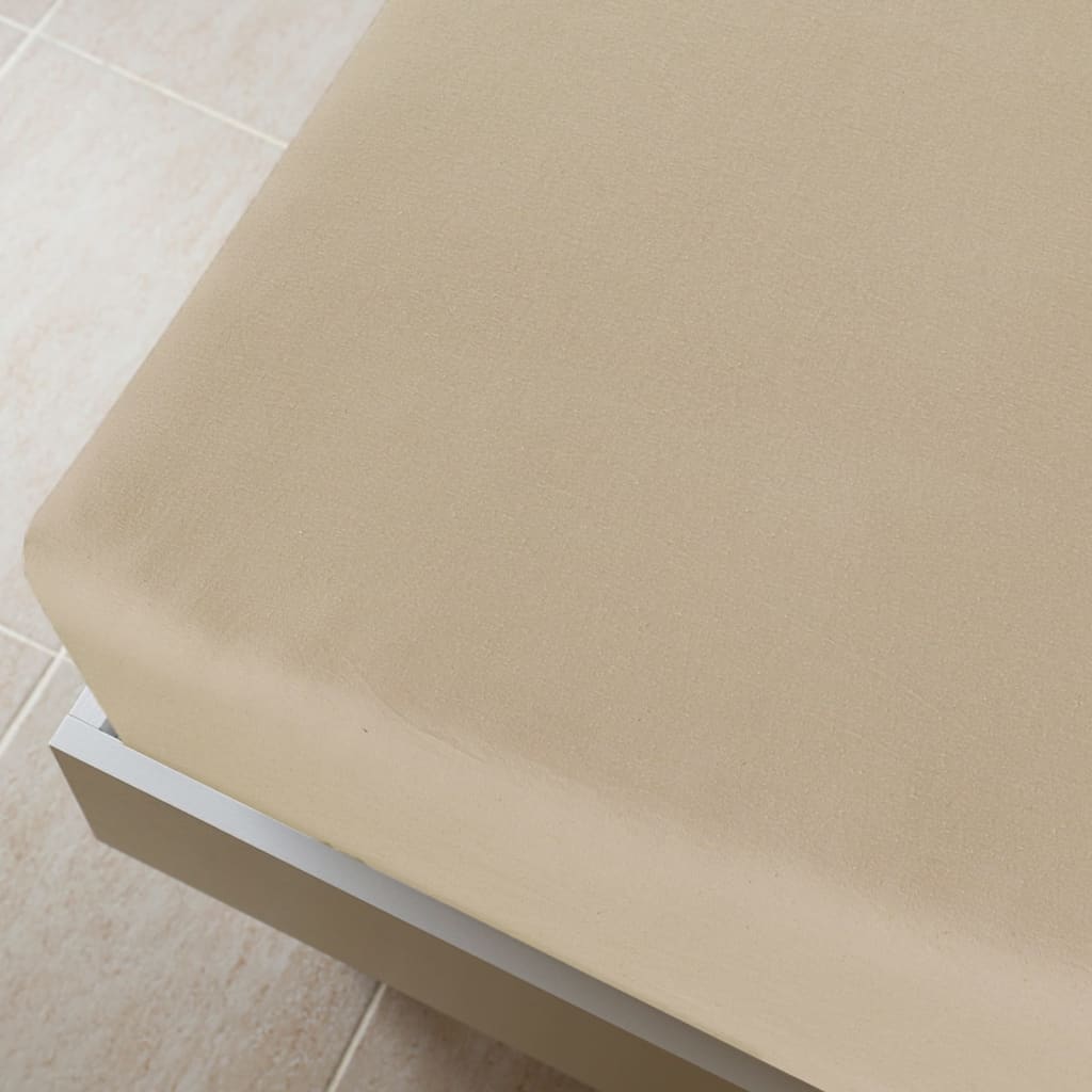 vidaXL Sábanas bajeras jersey 2 uds algodón gris taupe 90x200 cm