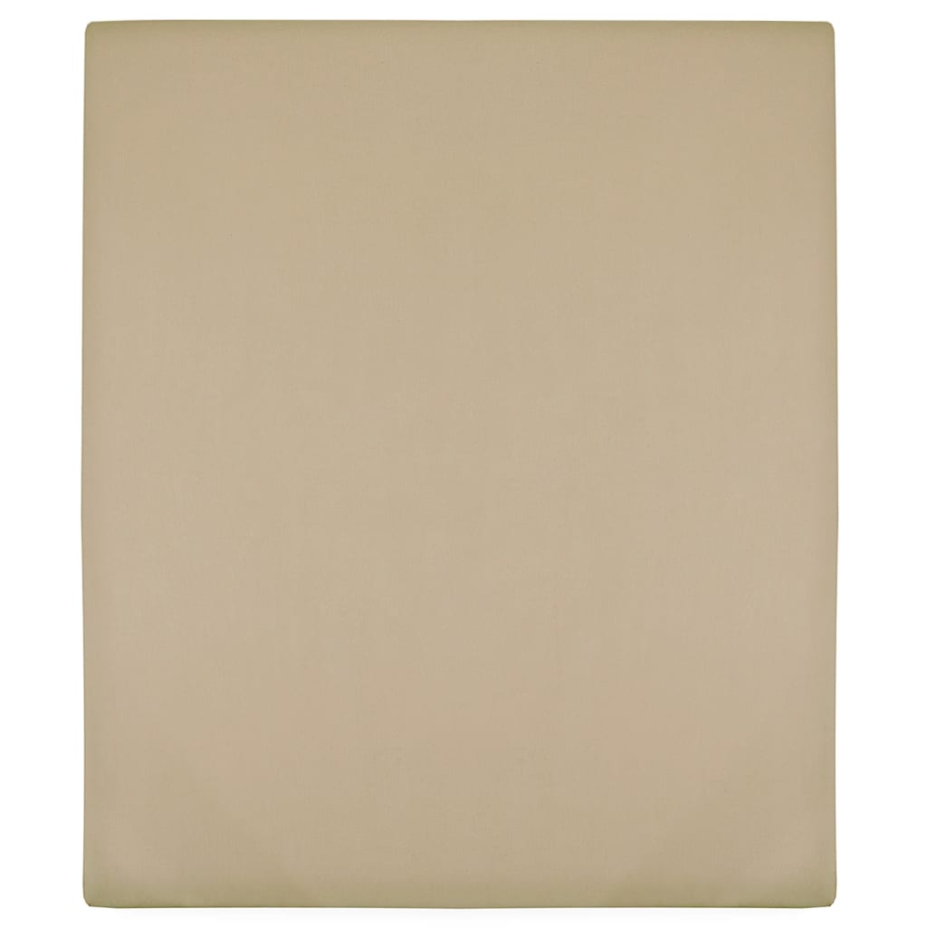 vidaXL Sábanas bajeras jersey 2 uds algodón gris taupe 100x200 cm