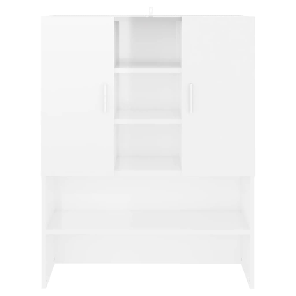 vidaXL Mueble de lavadora blanco brillo