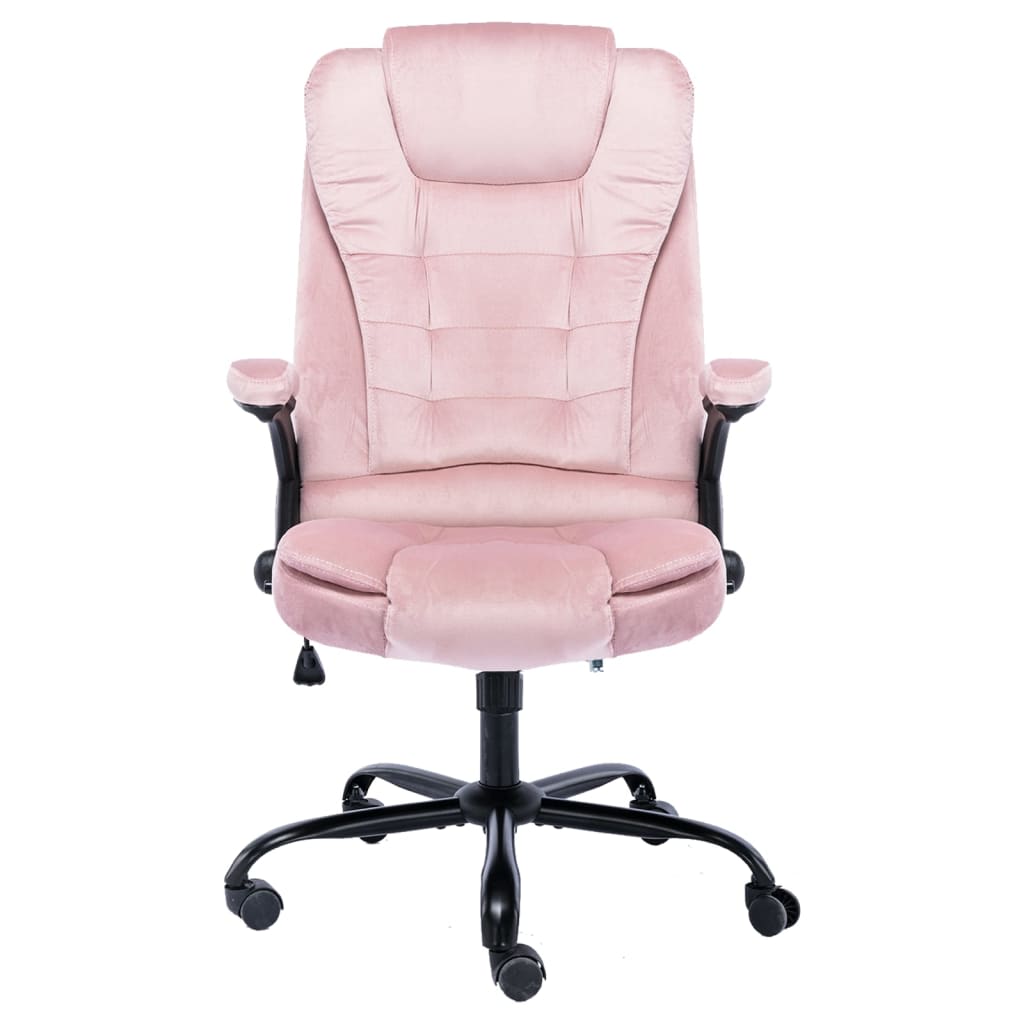 vidaXL Silla de oficina de terciopelo rosa