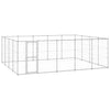 vidaXL Perrera de exterior de acero galvanizado 24,2 m²