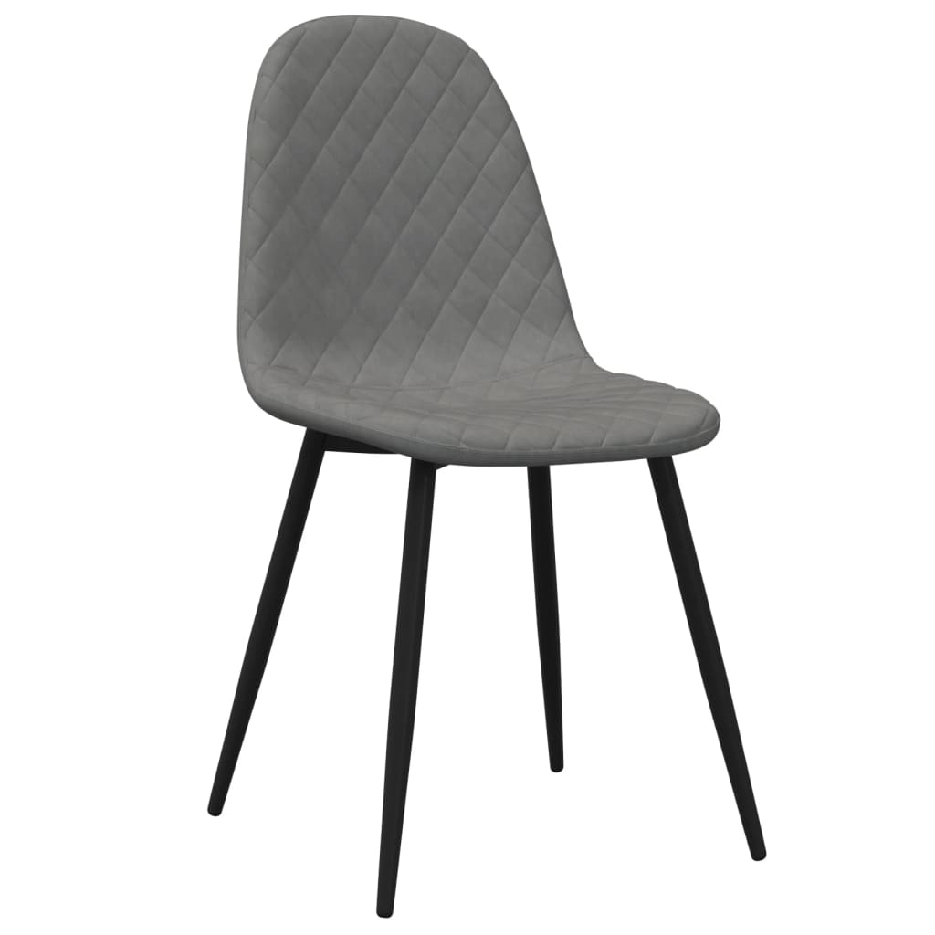 vidaXL Sillas de comedor giratorias 6 uds terciopelo gris claro