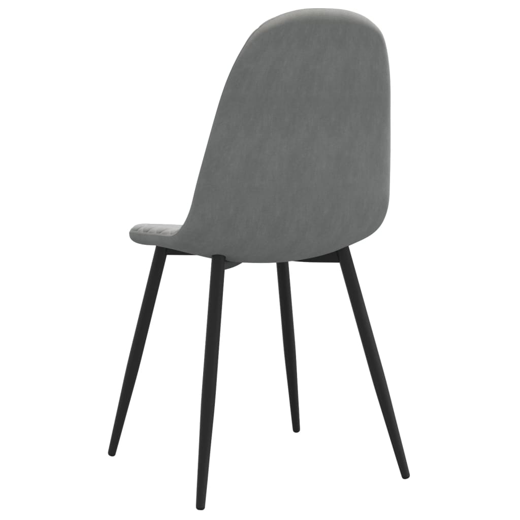 vidaXL Sillas de comedor giratorias 6 uds terciopelo gris claro