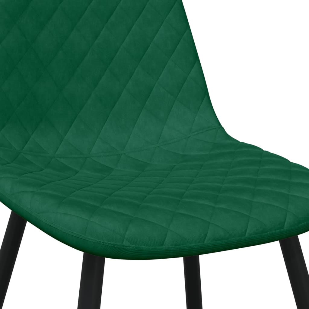 vidaXL Sillas de comedor 6 unidades terciopelo verde oscuro