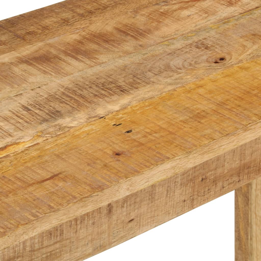 vidaXL Mesa consola de madera de mango rugosa 110x35x76 cm