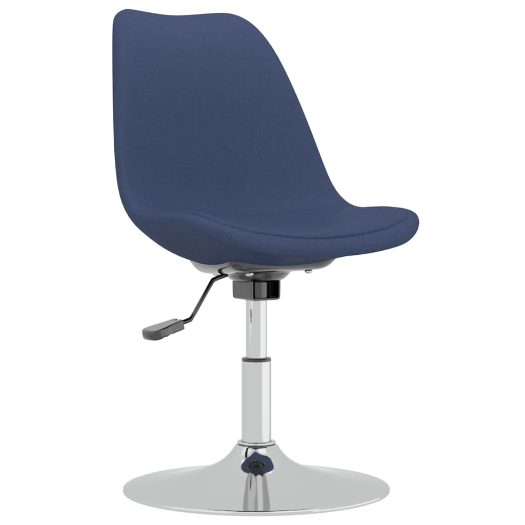 vidaXL Sillas de comedor giratorias 4 unidades tela azul