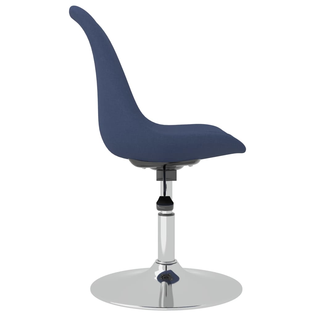 vidaXL Sillas de comedor giratorias 4 unidades tela azul