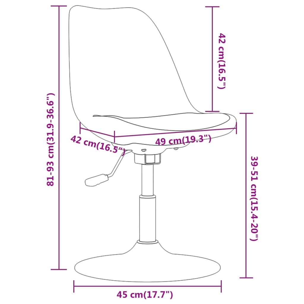 vidaXL Sillas de comedor giratorias 4 unidades tela azul