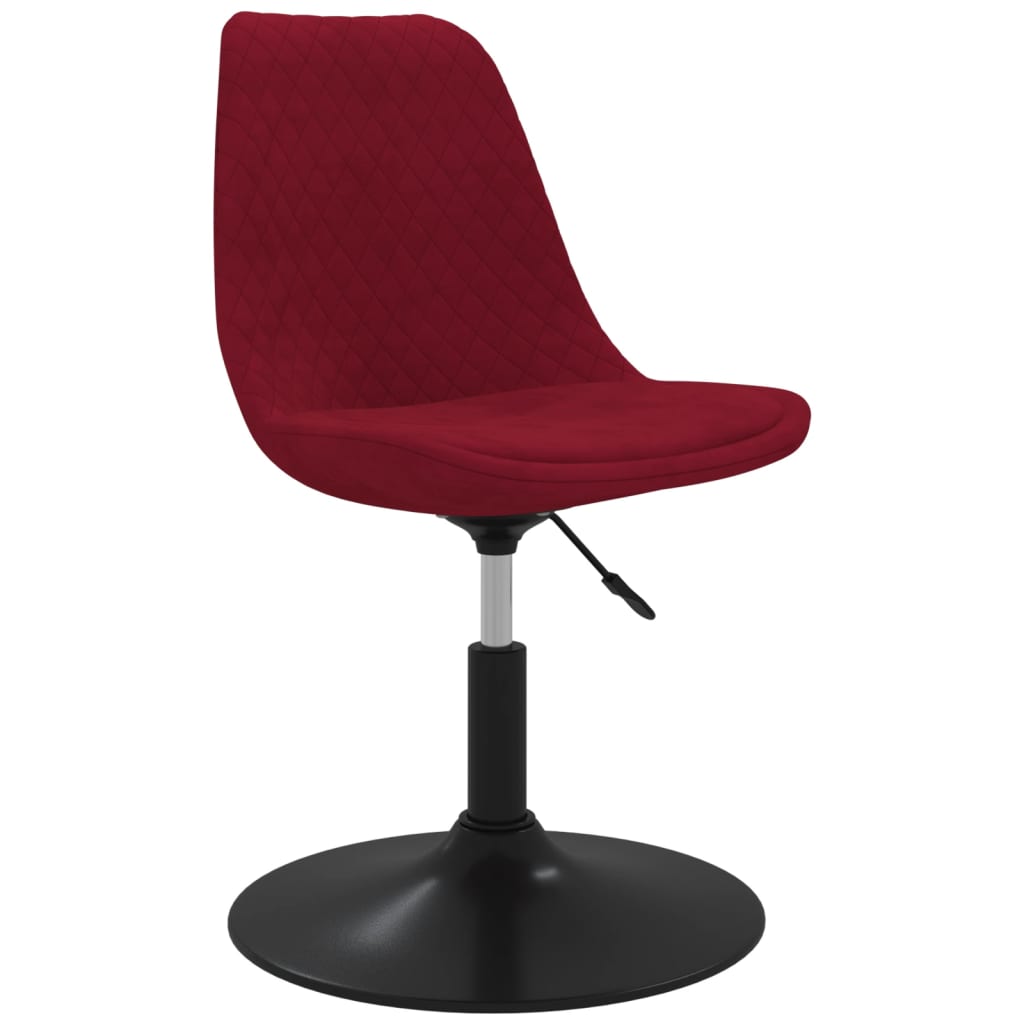 vidaXL Sillas de comedor giratorias 4 unidades terciopelo rojo tinto