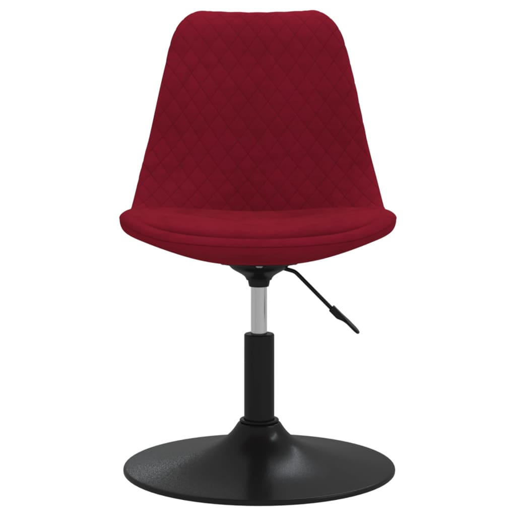 vidaXL Sillas de comedor giratorias 4 unidades terciopelo rojo tinto