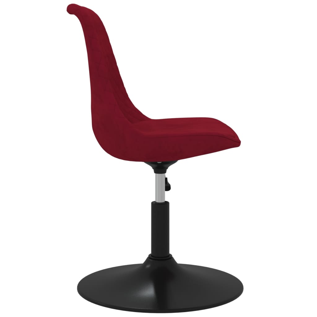 vidaXL Sillas de comedor giratorias 4 unidades terciopelo rojo tinto