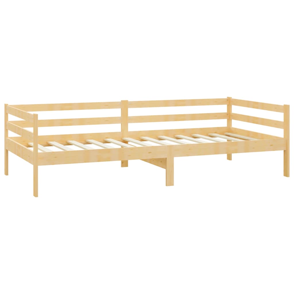 vidaXL Sofá cama con colchón madera de pino maciza 90x200 cm