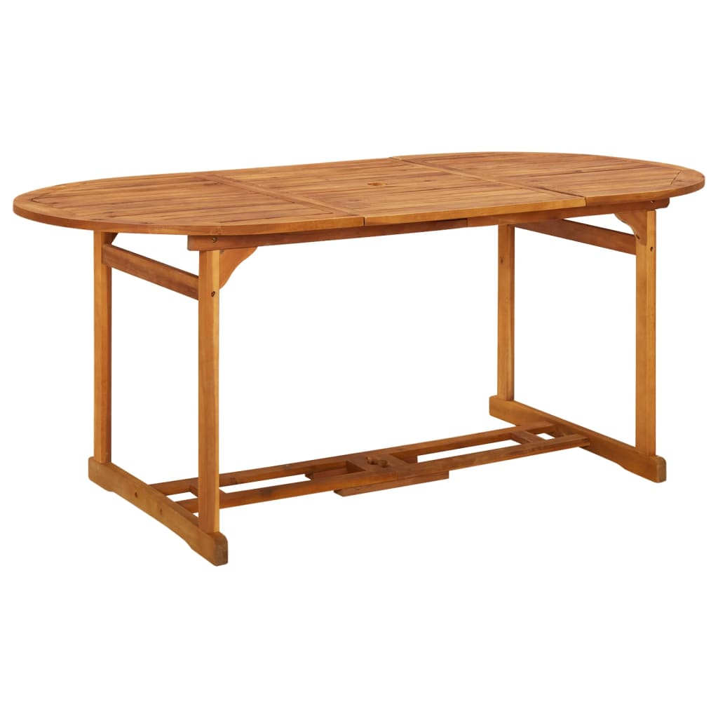 vidaXL Juego comedor de jardín 7 pzas madera maciza acacia 180x90x75cm