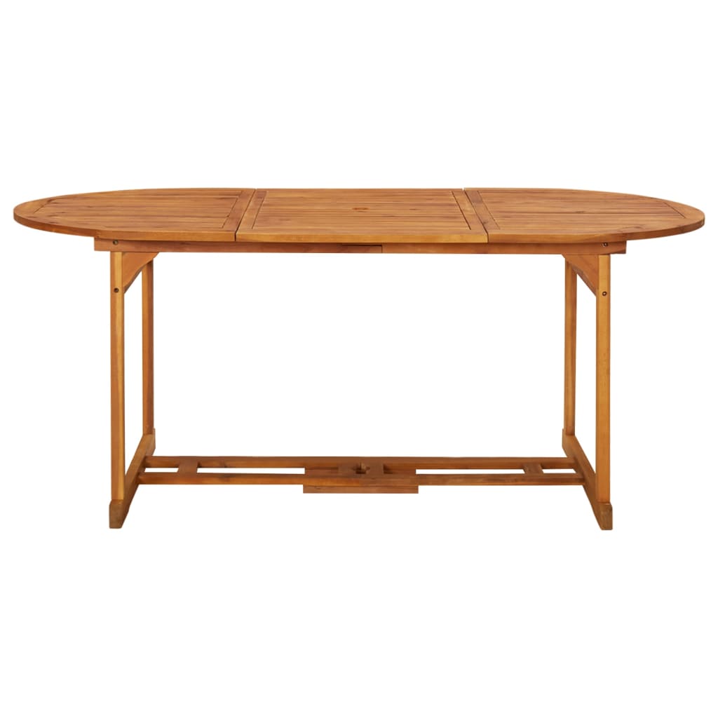 vidaXL Juego comedor de jardín 7 pzas madera maciza acacia 180x90x75cm