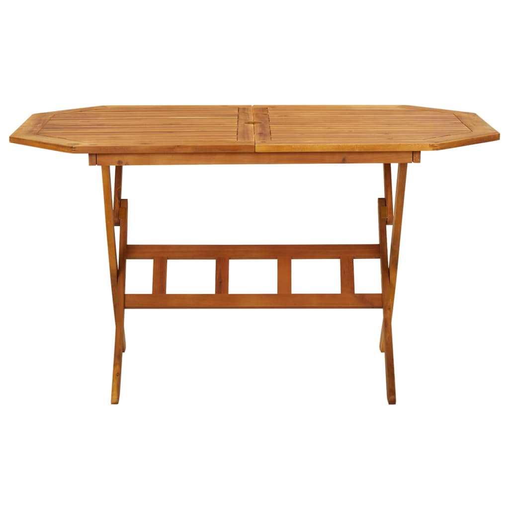 vidaXL Set de comedor de jardín 7 piezas madera maciza de acacia