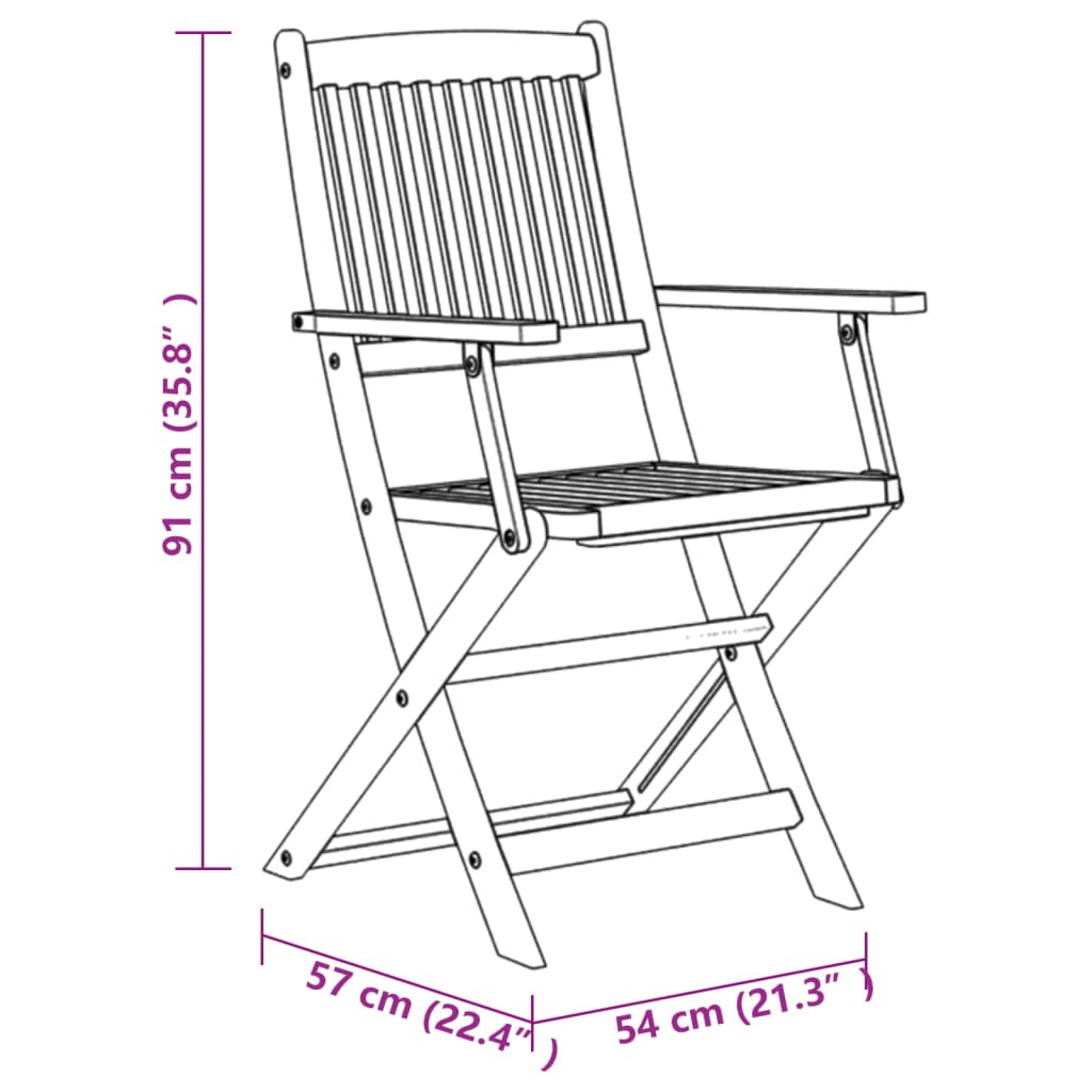 vidaXL Set de comedor de jardín 7 piezas madera maciza de acacia