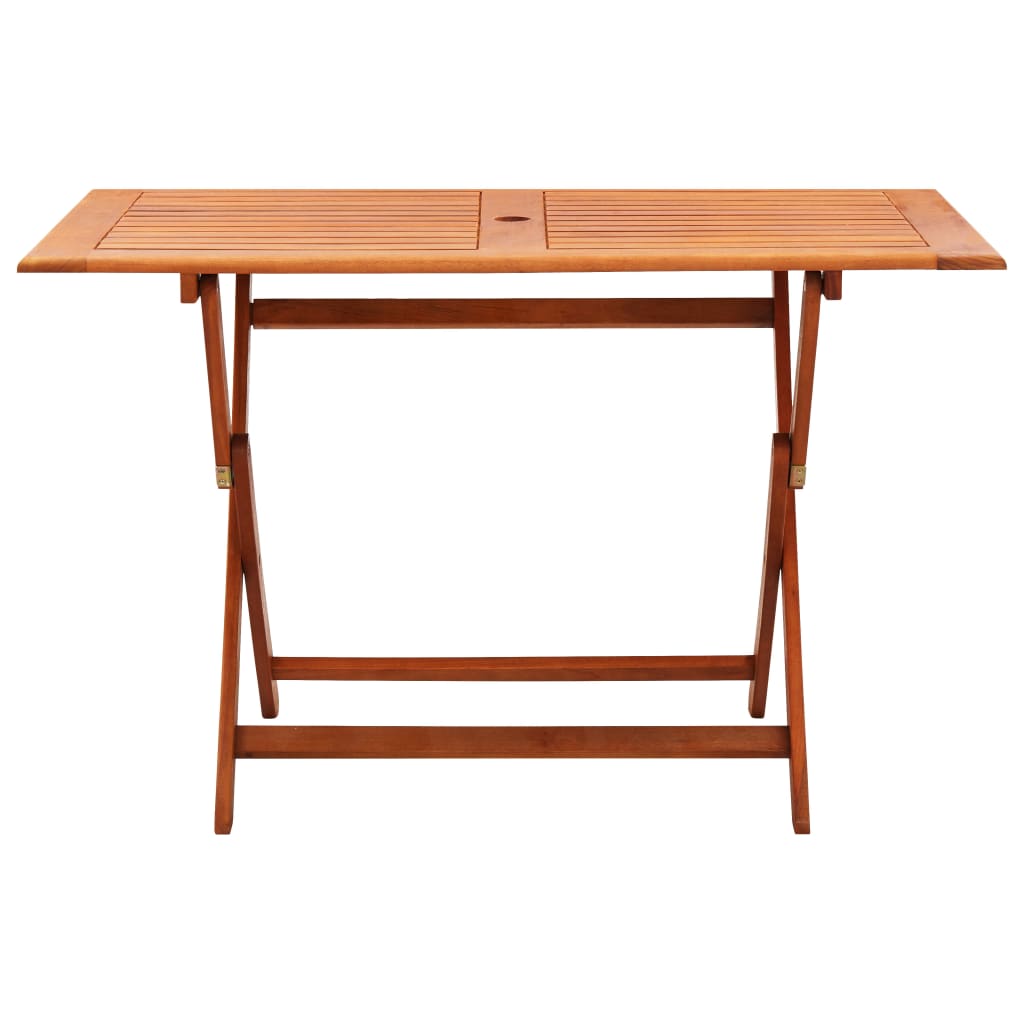 vidaXL Set de comedor de jardín plegable 7 pzas madera eucalipto