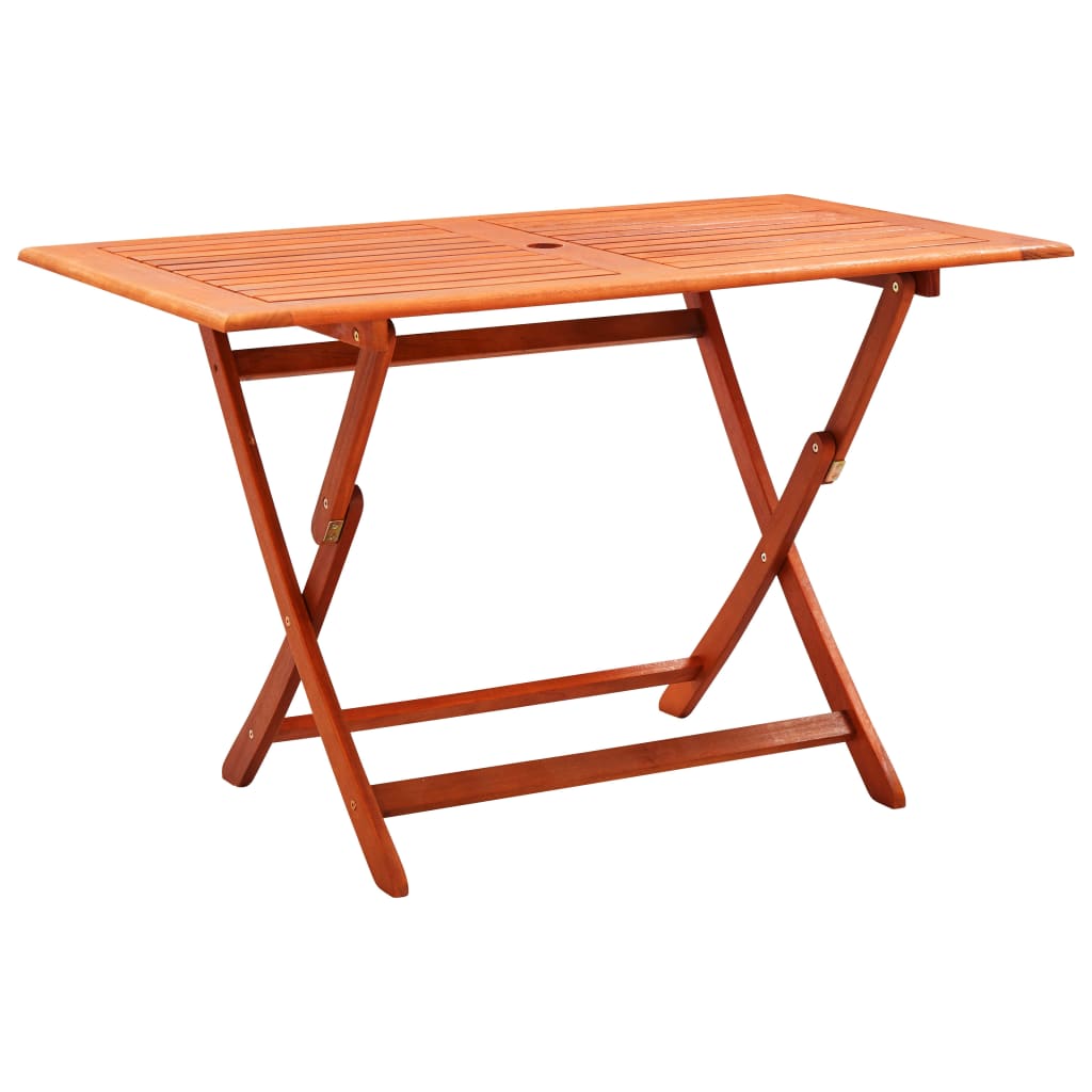 vidaXL Set de comedor de jardín plegable 7 pzas madera eucalipto