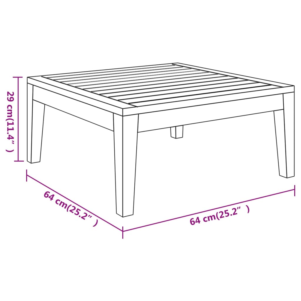 vidaXL Set muebles de jardín 5 pzas cojines crema madera de acacia