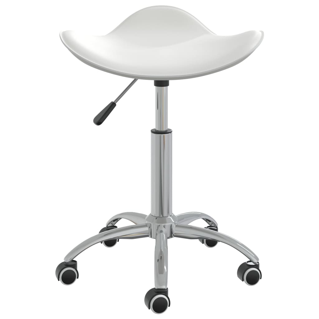 vidaXL Silla de oficina de cuero sintético blanco