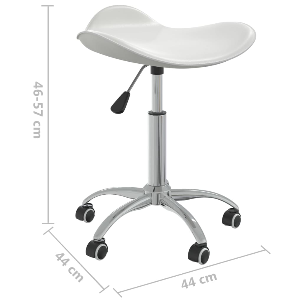 vidaXL Silla de oficina de cuero sintético blanco