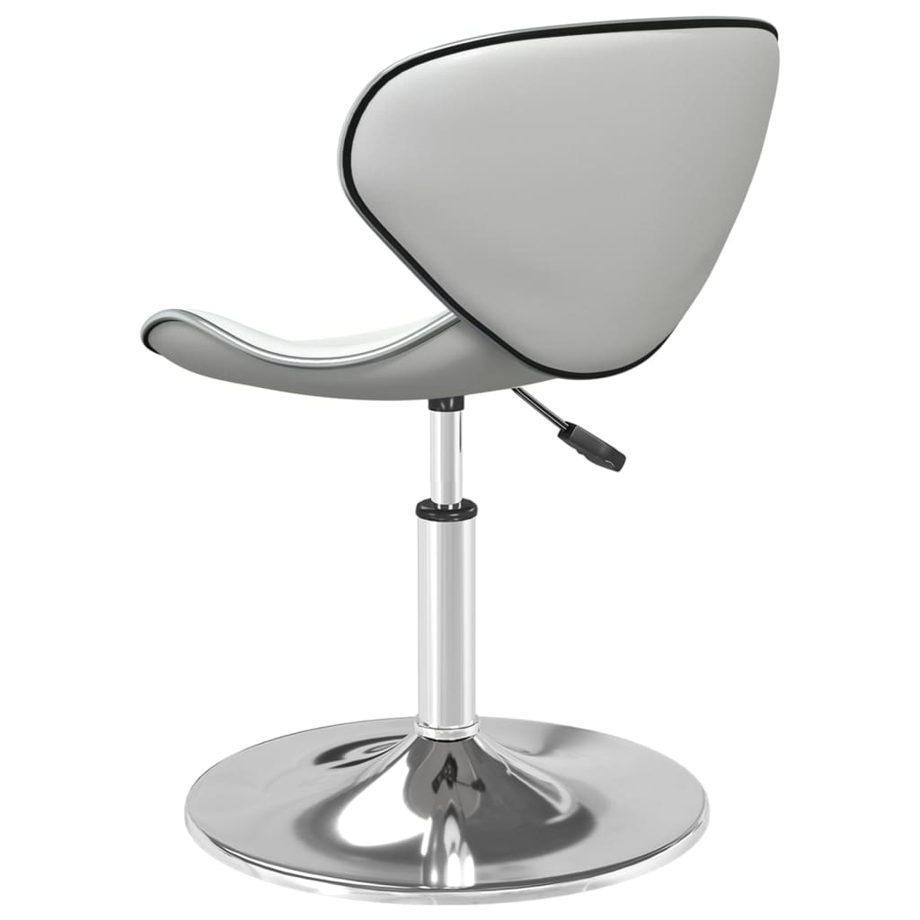 vidaXL Silla de comedor de cuero sintético blanco